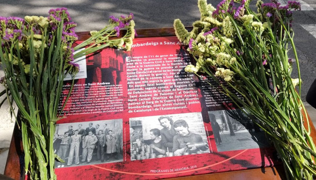 Homenaje en Sant Andreu a 11 víctimas de un bombardeo de la Guerra Civil –  Barcelona al Día